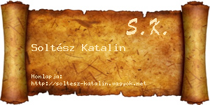 Soltész Katalin névjegykártya