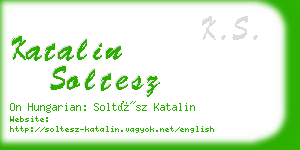 katalin soltesz business card